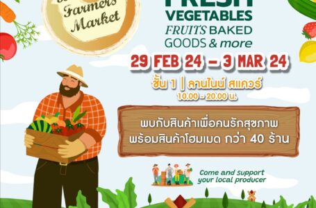 เดอะไนน์ เซ็นเตอร์ พระราม 9 เอาใจสายรักสุขภาพ ชื่นชอบสินค้าออร์แกนิค จัดงาน Bangkok Farmers Market 29 ก.พ.- 3 มี.ค.67