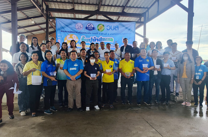  CNNC จับมือ วบส.รุ่นที่ 6 นิด้า กลุ่มประมงและชุมชน จัด CSR “คืนปูม้าสู่ทะเล ส่งต่อความยั่งยืนสู่ท้องทะเลไทย”