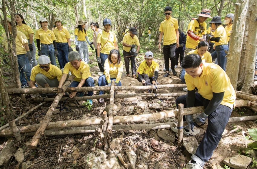  จิตอาสากรุงไทย สร้างฝายชะลอน้ำเฉลิมพระเกียรติ พระบาทสมเด็จพระเจ้าอยู่หัว เนื่องในโอกาสมหามงคลเฉลิมพระชนมพรรษา 6 รอบ